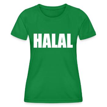 Halal - Frauen Funktions-T-Shirt - Kelly Green - Vorne - AI Model Female 172 dark (172cm)