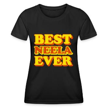 Neela Prénom Cadeau Drôle - T-shirt sport Femme - noir - Devant - AI Model Female 172 light (172cm)