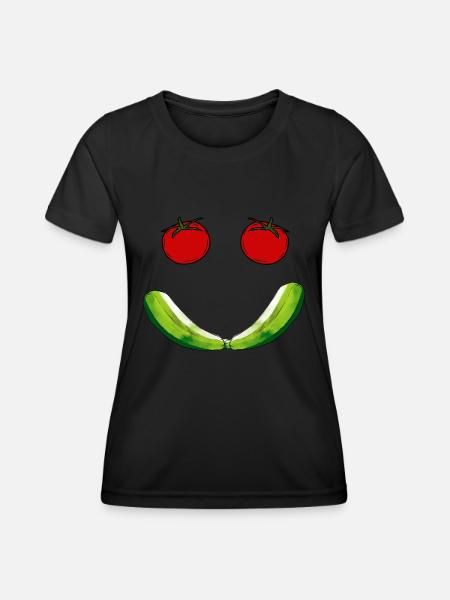 Smile Tomatoes - Women's Functional T-Shirt - black