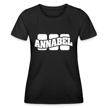 Annabel als Name - Frauen Funktions-T-Shirt - Schwarz - Vorne - AI Model Female 172 light (172cm)