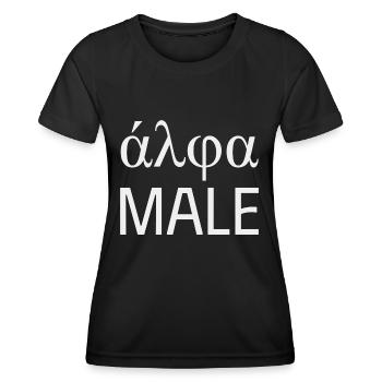 Griechischer Buchstabe Alpha - Frauen Funktions-T-Shirt - Schwarz - Vorne - AI Model Female 172 light (172cm)