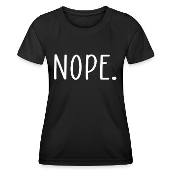 Non, des dictons sympas - T-shirt sport Femme - noir - Devant - AI Model Female 172 light (172cm)