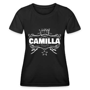 Geschenk für Camilla - Frauen Funktions-T-Shirt - Schwarz - Vorne - AI Model Female 172 light (172cm)