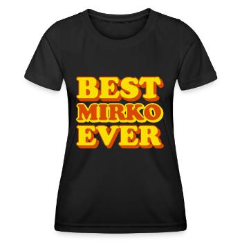 Mirko prénom drôle cadeau - T-shirt sport Femme - noir - Devant - AI Model Female 172 light (172cm)