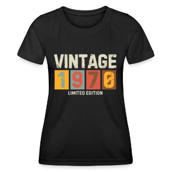 Vintage 1970 Limited Edition Classic birthday gift - Women's Functional T-Shirt - black - Front - AI Model Female 172 light (172cm)