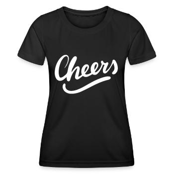 Cheers Cheers Boire - T-shirt sport Femme - noir - Devant - AI Model Female 172 light (172cm)