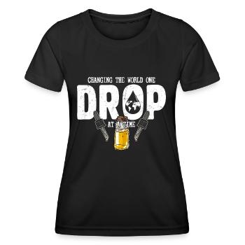 Changing The World One Drop At A Time Essential Oi - Women's Functional T-Shirt - black - Front - AI Model Female 172 light (172cm)