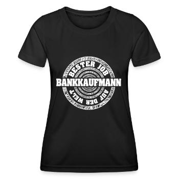 Banquier d’emplois - T-shirt sport Femme - noir - Devant - AI Model Female 172 light (172cm)