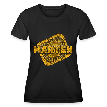 Martre poussière d’étoile - T-shirt sport Femme - noir - Devant - AI Model Female 172 light (172cm)