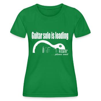 Guitar solo is loading - Women's Functional T-Shirt - kelly green - Front - AI Model Female 172 dark (172cm)