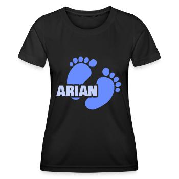 Birth of Arian - Women's Functional T-Shirt - black - Front - AI Model Female 172 light (172cm)