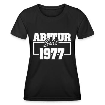 1977 - Frauen Funktions-T-Shirt - Schwarz - Vorne - AI Model Female 172 light (172cm)