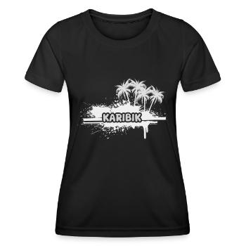 Karibik als Urlaub - Frauen Funktions-T-Shirt - Schwarz - Vorne - AI Model Female 172 light (172cm)