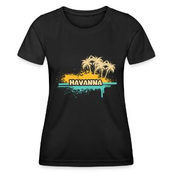 Urlaub Havanna - Frauen Funktions-T-Shirt - Schwarz - Vorne - AI Model Female 172 light (172cm)