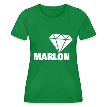 Gift for Marlon - Women's Functional T-Shirt - kelly green - Front - AI Model Female 172 dark (172cm)