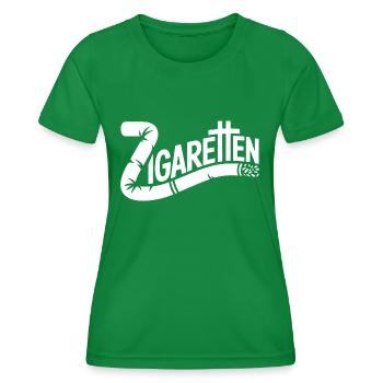 Zigaretten - Deutsche Memes - Frauen Funktions-T-Shirt - Kelly Green - Vorne - AI Model Female 172 dark (172cm)