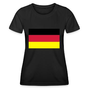 Drapeau allemand - T-shirt sport Femme - noir - Devant - AI Model Female 172 light (172cm)