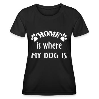 Dog dog - Women's Functional T-Shirt - black - Front - AI Model Female 172 light (172cm)