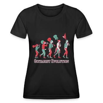 Guitarist Evolution Music Rock Guitarist - Women's Functional T-Shirt - black - Front - AI Model Female 172 light (172cm)