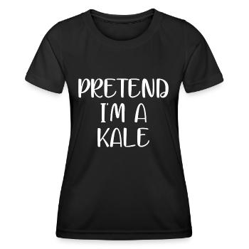 faire semblant d’être un KALE - T-shirt sport Femme - noir - Devant - AI Model Female 172 light (172cm)