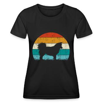 Icelandic Dog Vintage Retro - Women's Functional T-Shirt - black - Front - AI Model Female 172 light (172cm)