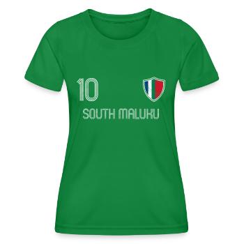 République de Maluku Selatan Football - T-shirt sport Femme - vert - Devant - AI Model Female 172 dark (172cm)