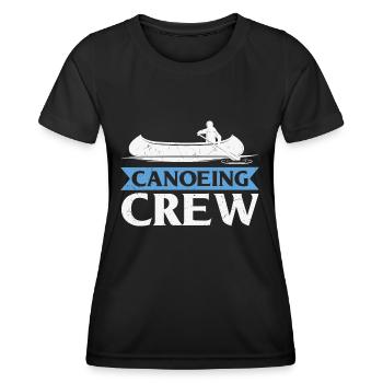 Canoeing Crew Group Funny Outdoor - Frauen Funktions-T-Shirt - Schwarz - Vorne - AI Model Female 172 light (172cm)