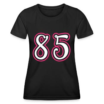 85 Number number - Women's Functional T-Shirt - black - Front - AI Model Female 172 light (172cm)