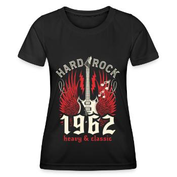 1962 Hard Rocker 60 Jahre Jubiläumsmusiker - Frauen Funktions-T-Shirt - Schwarz - Vorne - AI Model Female 172 light (172cm)