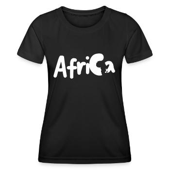 Afrique - T-shirt sport Femme - noir - Devant - AI Model Female 172 light (172cm)