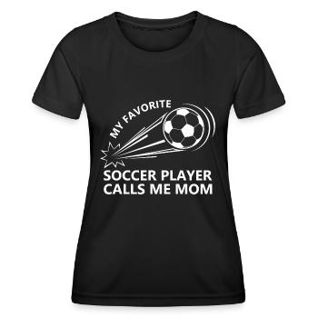 Football Mama blanc - T-shirt sport Femme - noir - Devant - AI Model Female 172 light (172cm)