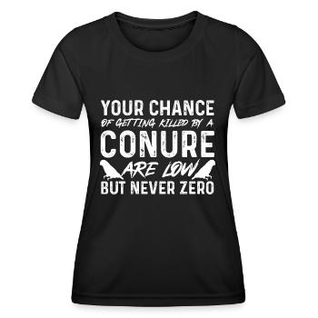 Molinasittich Perroquet Oiseau Perruche du Soleil - T-shirt sport Femme - noir - Devant - AI Model Female 172 light (172cm)