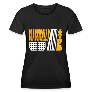 Manuelle Gangschaltung Knüppelschaltung - Frauen Funktions-T-Shirt - Schwarz - Vorne - AI Model Female 172 light (172cm)