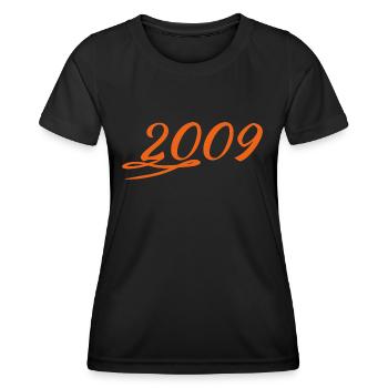 2009 - Frauen Funktions-T-Shirt - Schwarz - Vorne - AI Model Female 172 light (172cm)