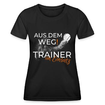 Tennistrainer lustiges Geschenk Shirt - Frauen Funktions-T-Shirt - Schwarz - Vorne - AI Model Female 172 light (172cm)