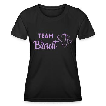 Team Braut - Frauen Funktions-T-Shirt - Schwarz - Vorne - AI Model Female 172 light (172cm)
