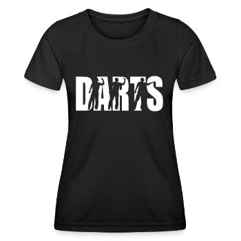 Darts Sports Fun - Women's Functional T-Shirt - black - Front - AI Model Female 172 light (172cm)