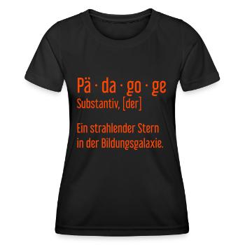 Pädagoge Pädagogen Schule Lehrer Unterricht - Frauen Funktions-T-Shirt - Schwarz - Vorne - AI Model Female 172 light (172cm)