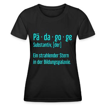Pädagoge Pädagogen Schule Lehrer Unterricht - Frauen Funktions-T-Shirt - Schwarz - Vorne - AI Model Female 172 light (172cm)