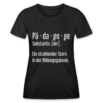 Pädagoge Pädagogen Schule Lehrer Unterricht - Frauen Funktions-T-Shirt - Schwarz - Vorne - AI Model Female 172 light (172cm)