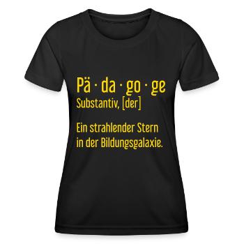 Pädagoge Pädagogen Schule Lehrer Unterricht - Frauen Funktions-T-Shirt - Schwarz - Vorne - AI Model Female 172 light (172cm)