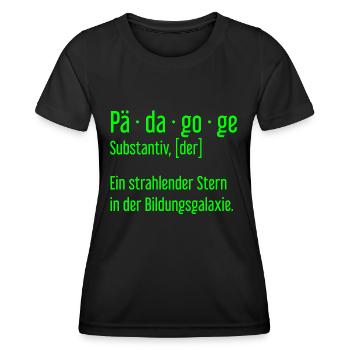 Pädagoge Pädagogen Schule Lehrer Unterricht - Frauen Funktions-T-Shirt - Schwarz - Vorne - AI Model Female 172 light (172cm)
