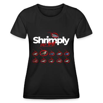 Shrimp The Best Pet Design für stolze Shrimp-Fans - Frauen Funktions-T-Shirt - Schwarz - Vorne - AI Model Female 172 light (172cm)