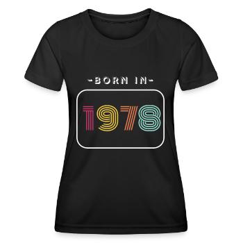 Jahrgang Geburtsdatum 1978 - Frauen Funktions-T-Shirt - Schwarz - Vorne - AI Model Female 172 light (172cm)