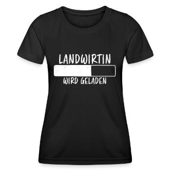 Landwirtin Spruch Fun Lustiges Landwirtin Geschenk - Frauen Funktions-T-Shirt - Schwarz - Vorne - AI Model Female 172 light (172cm)