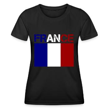 france - Frauen Funktions-T-Shirt - Schwarz - Vorne - AI Model Female 172 light (172cm)