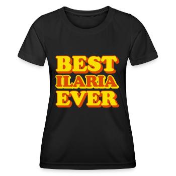 Ilaria Prénom Drôle Cadeau - T-shirt sport Femme - noir - Devant - AI Model Female 172 light (172cm)
