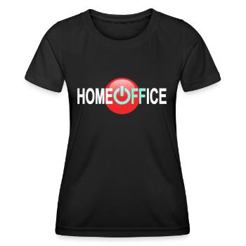 Home OFFice - Auszeit - Frauen Funktions-T-Shirt - Schwarz - Vorne - AI Model Female 172 light (172cm)