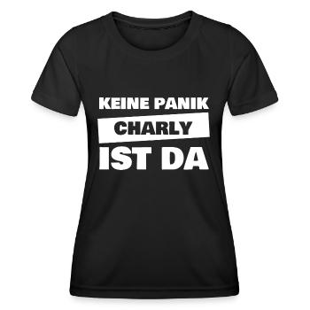 Vorname Charly - Frauen Funktions-T-Shirt - Schwarz - Vorne - AI Model Female 172 light (172cm)
