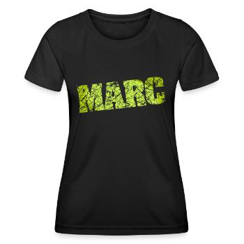 Marc als Marc - Frauen Funktions-T-Shirt - Schwarz - Vorne - AI Model Female 172 light (172cm)